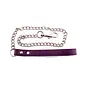 Rouge UK Kink Genuine Leather Lead with Chain - Purple
