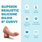b-vibe canada Slipskin 8" Realistic Curved Dildo