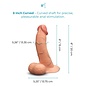 b-vibe canada Slipskin 8" Realistic Curved Dildo