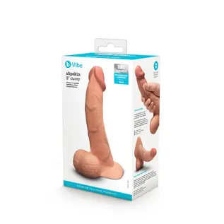 b-vibe canada Slipskin 8" Realistic Curved Dildo