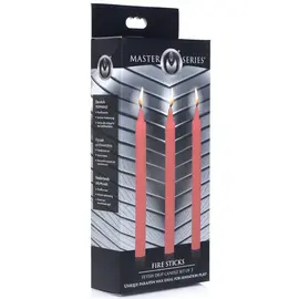 master series Fetish Drip Candles 3 Pack - Red