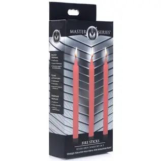 master series Fetish Drip Candles 3 Pack - Red