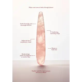 The Heart Slim Rose Quartz Wand