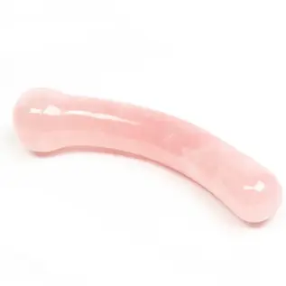 Heart Curved Rose Quartz Wand