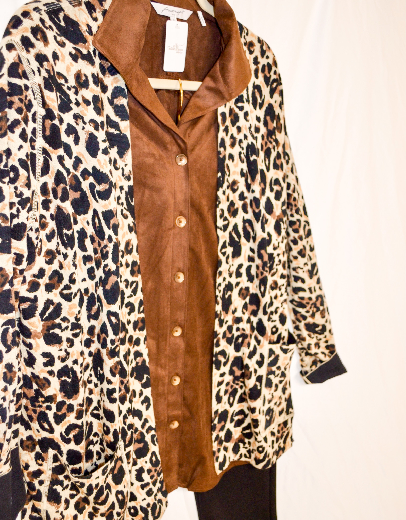 Foxcroft Brown Suede Blouse