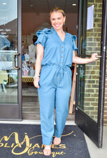 Olivia James Batik Blue Charlotte Jumpsuit