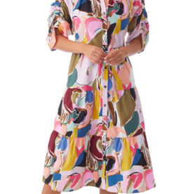 Crosby Abstract Whit Dress