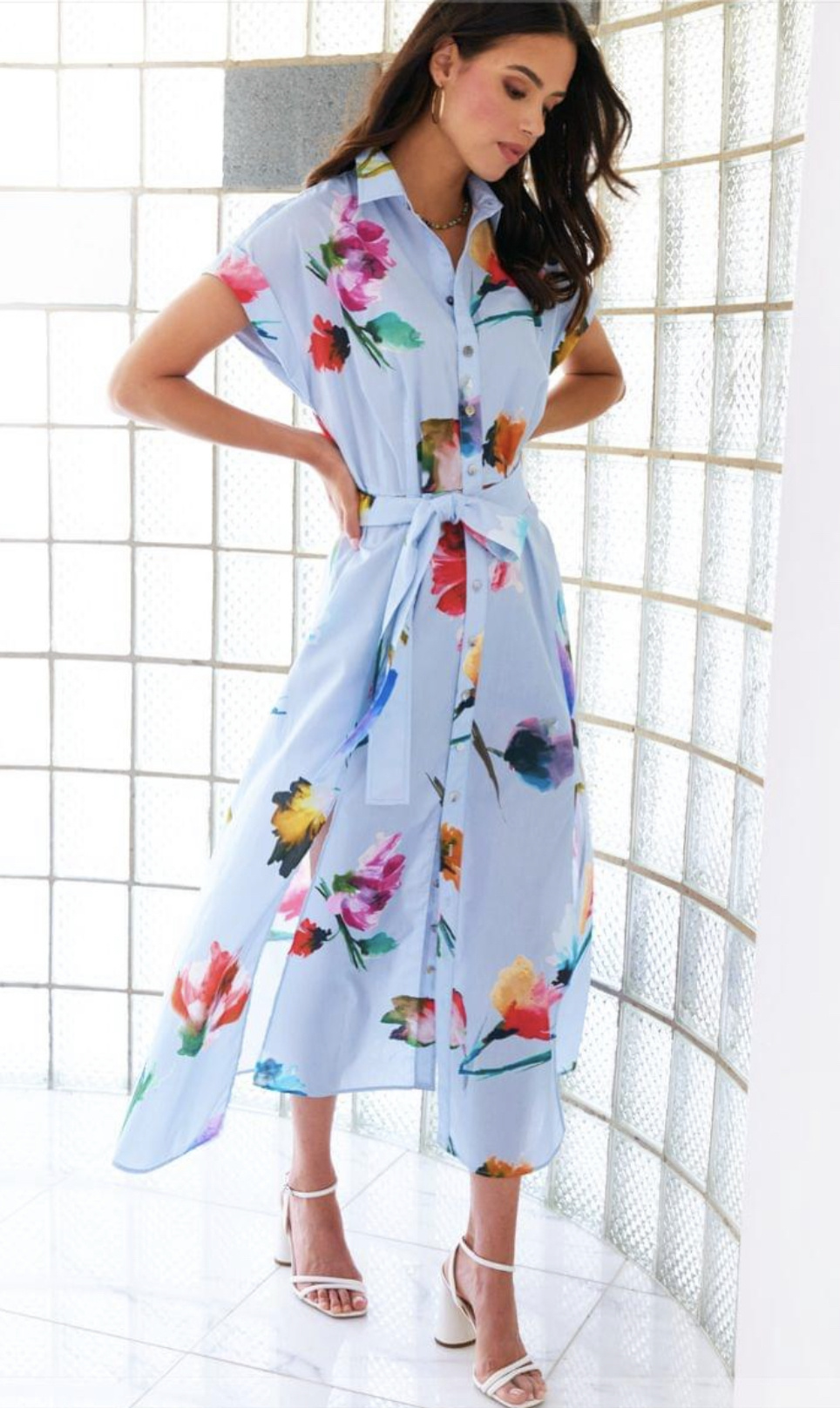 5ft 3in Zulily blue floral dress ($10) and Time and Tru sandals on clearance  for $1!! : r/PetiteFashionAdvice