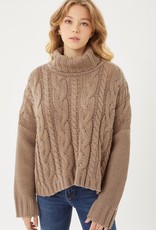 Miss Bliss Turtle Neck Knit Sweater-