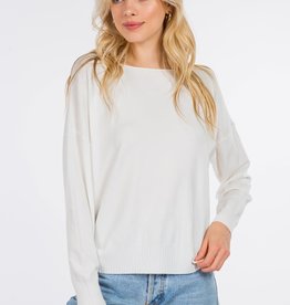 Miss Bliss LS Pullover Sweater- Off White