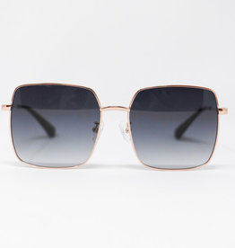 Priv Valencia Oversized Sunglasses - Rose Gold/Black