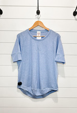 Miss Bliss French Terry SS Top- Cloudy Blue