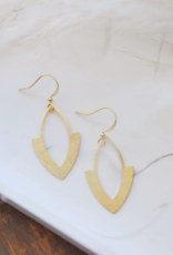 Oh So Lovely Oh So Lovely - Amelia Textured Brass Earrings