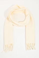 Fame Accessories Soft Knitted Fringe Scarf-Ivory