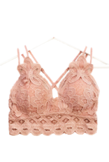 Miss Bliss Lace Bralette- Misty Rose