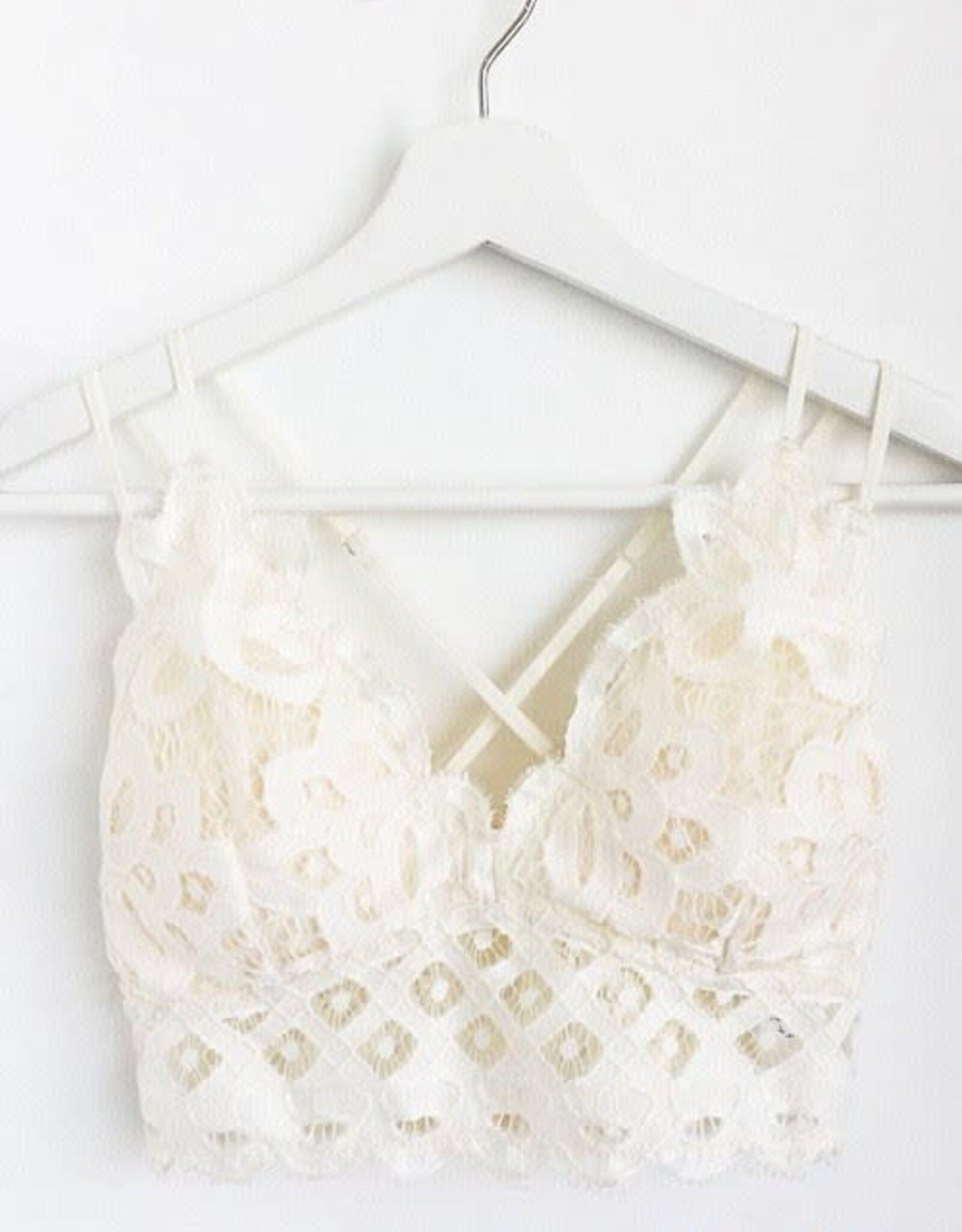 Miss Bliss Lace Bralette- Off White