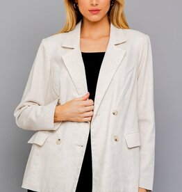 Miss Bliss Oversized Linen Blazer