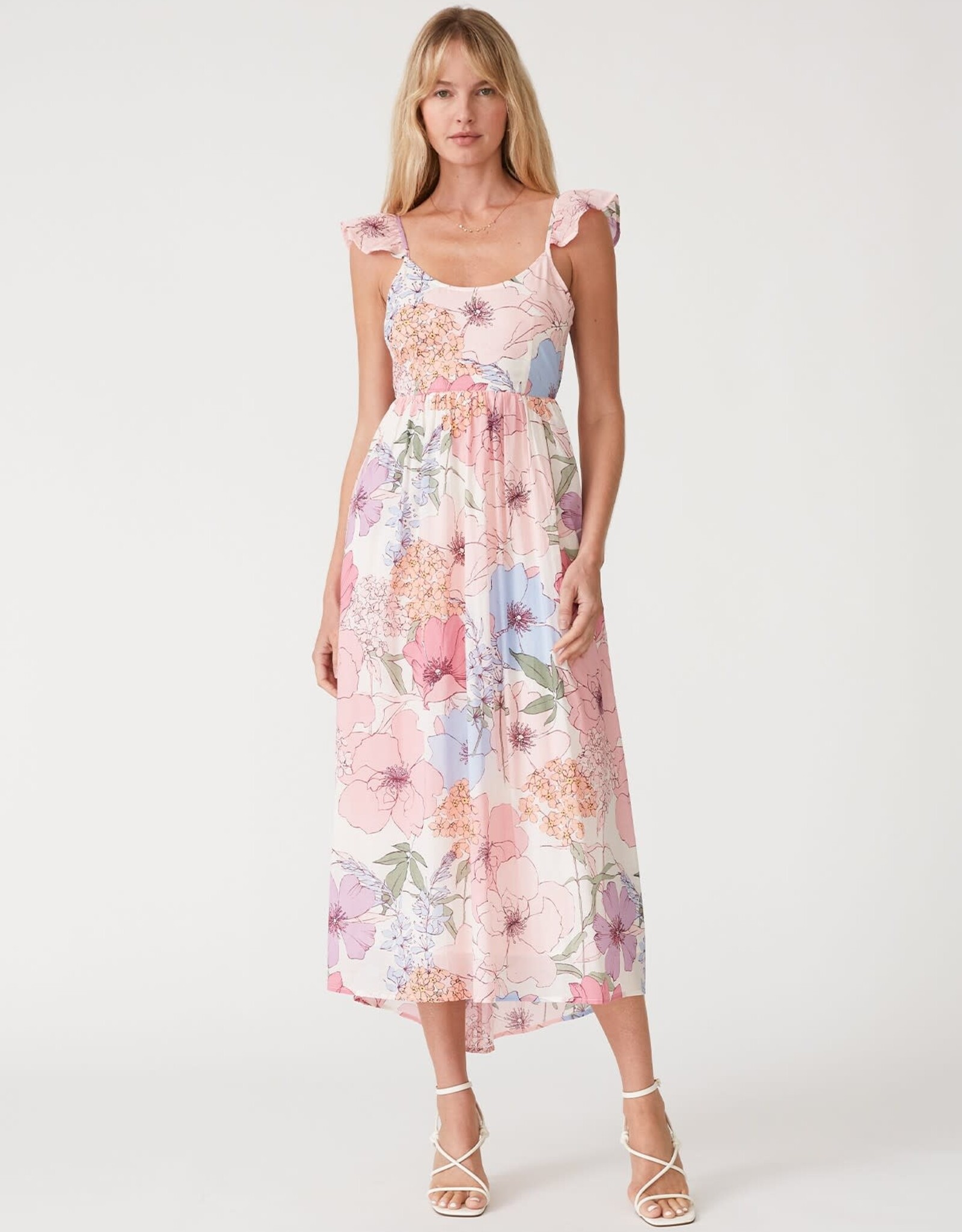 Miss Bliss Daytime Floral Scoop Maxi Dress