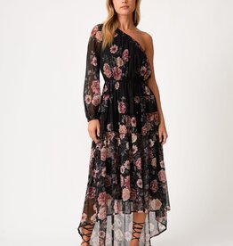 Miss Bliss Rose Evening Tiered Maxi