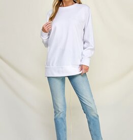Miss Bliss CC White Long Sleeve Top
