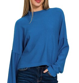 Miss Bliss Classic Blue Pullover Sweater
