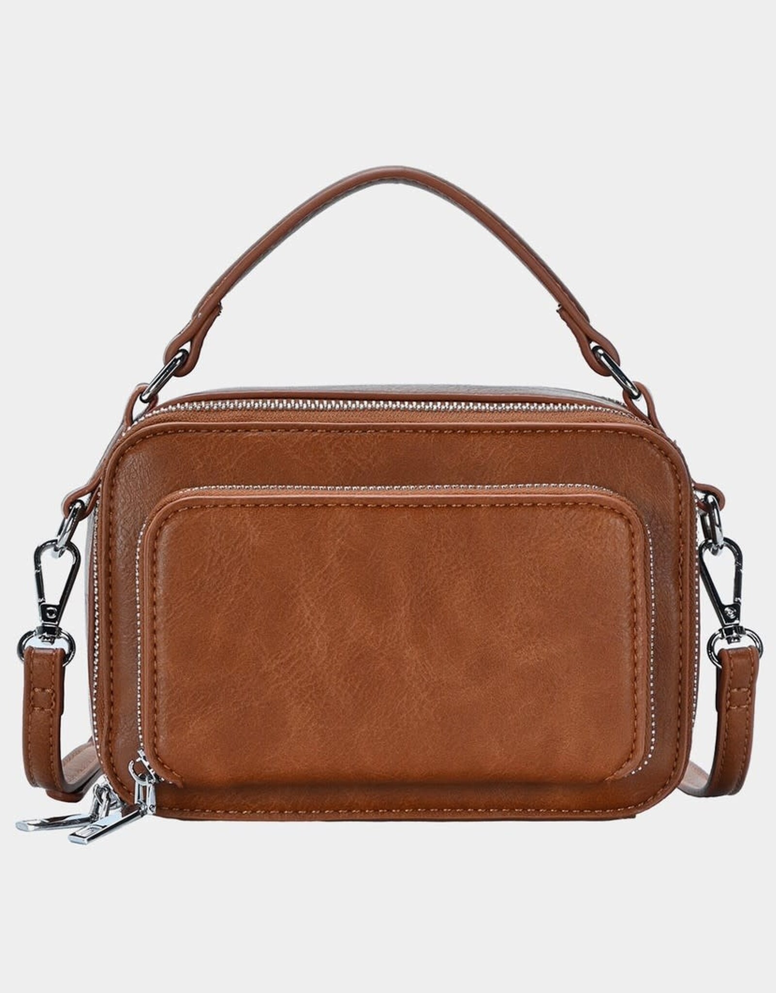Brown Wona Vivian Faux Leather Crossbody Bag