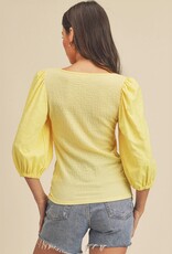 Miss Bliss Ginny Top-Yellow