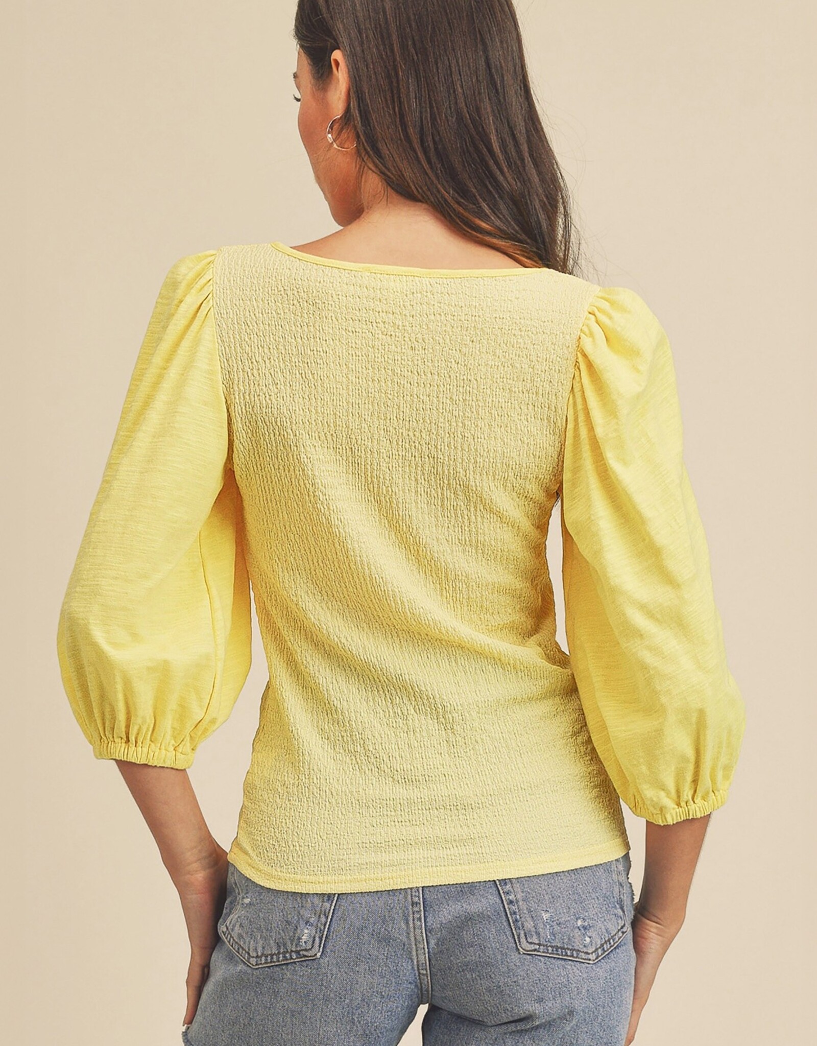 Miss Bliss Ginny Top-Yellow