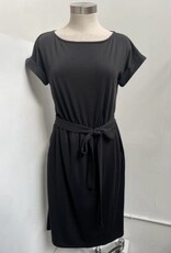Miss Bliss Reserved Black Belted French Terry Dress