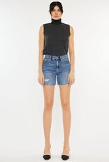 Miss Bliss KC High Rise Denim HR Shorts-Medium Stone