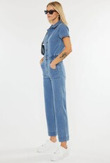 Miss Bliss KC Straight Leg Denim Jumpsuit