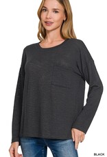 Miss Bliss Zen Slub Hacci Ls T Shirt-