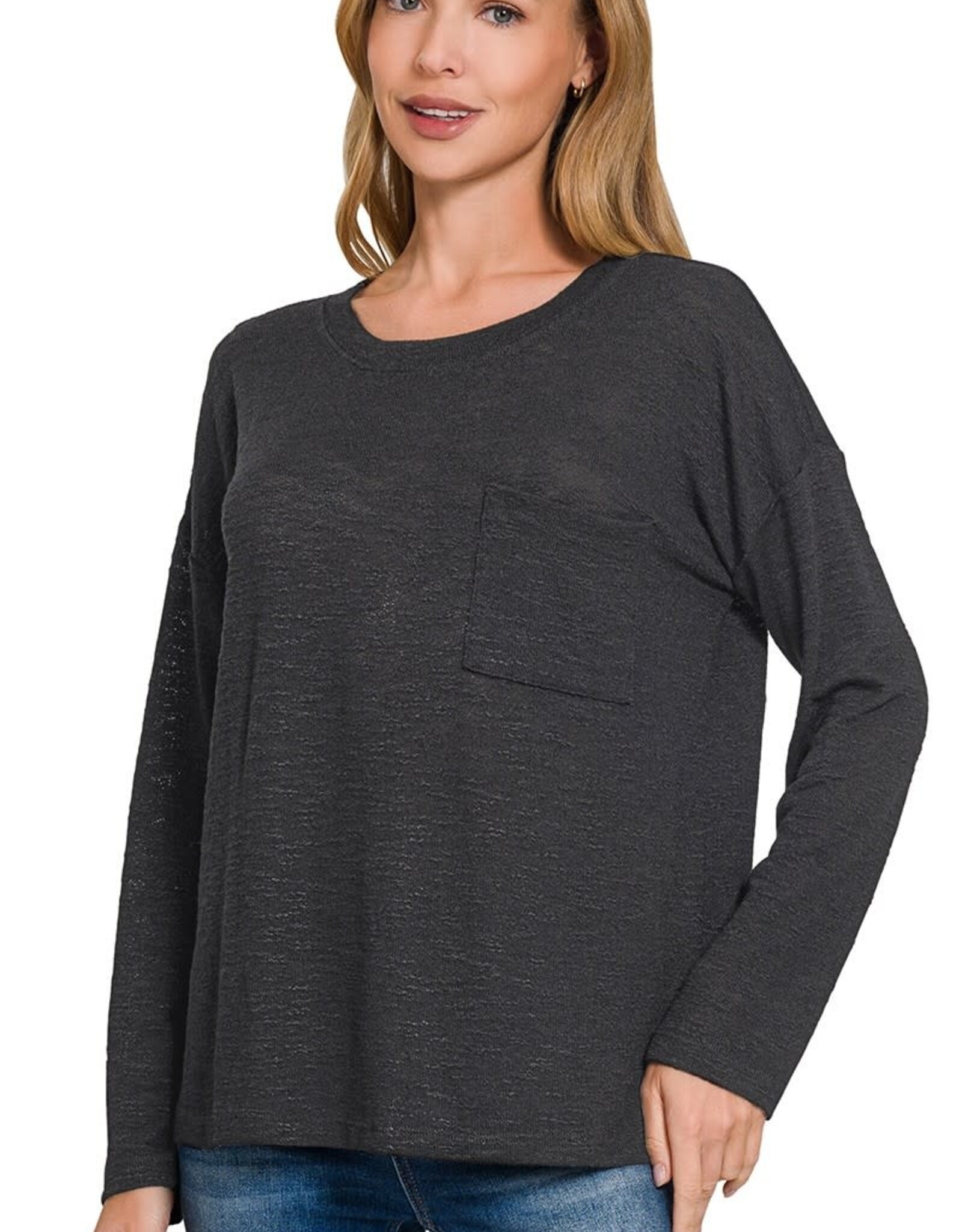 Miss Bliss Zen Slub Hacci Ls T Shirt-