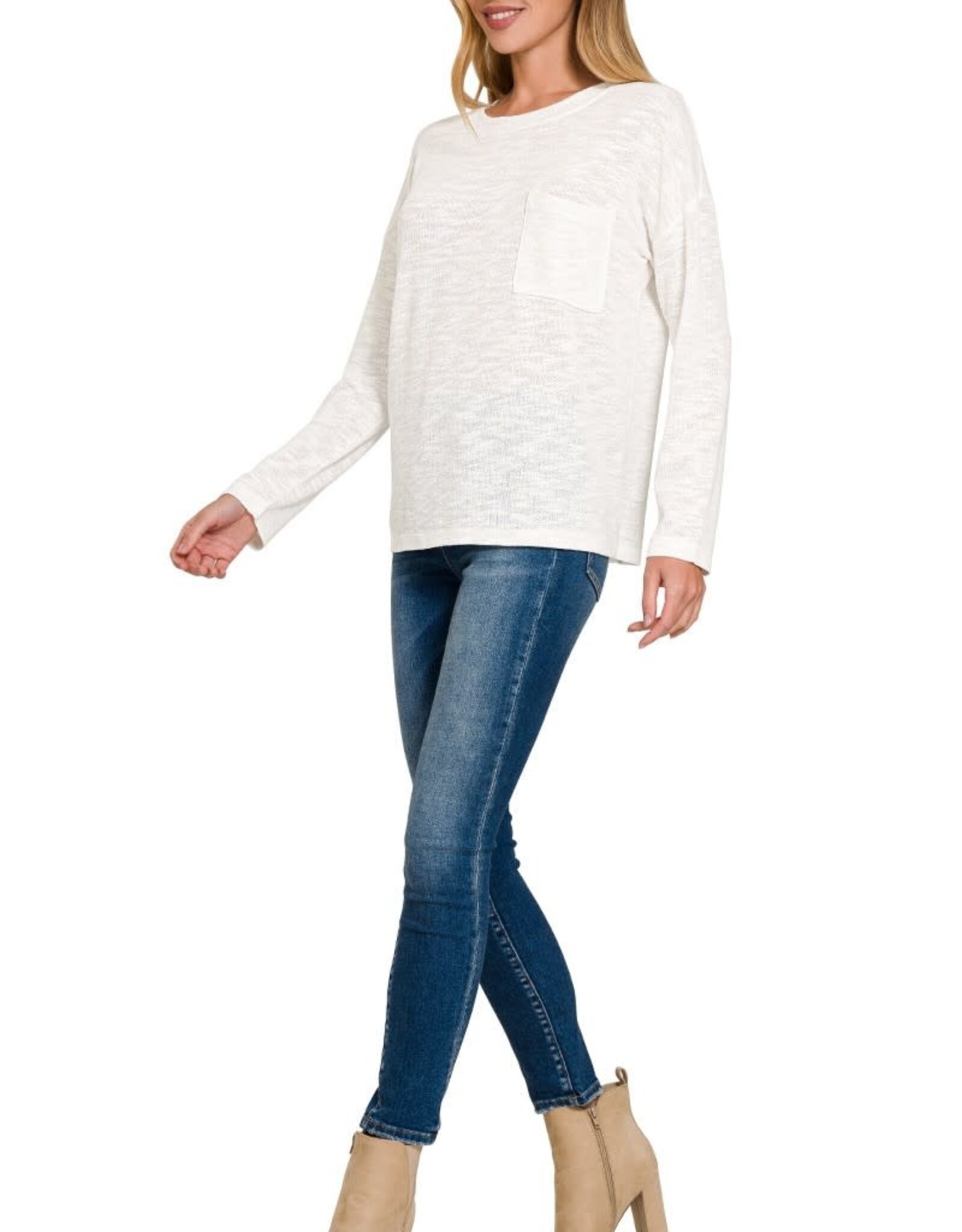 Miss Bliss Zen Slub Hacci Ls T Shirt-