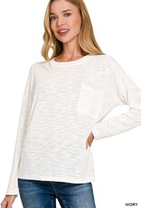 Miss Bliss Zen Slub Hacci Ls T Shirt-