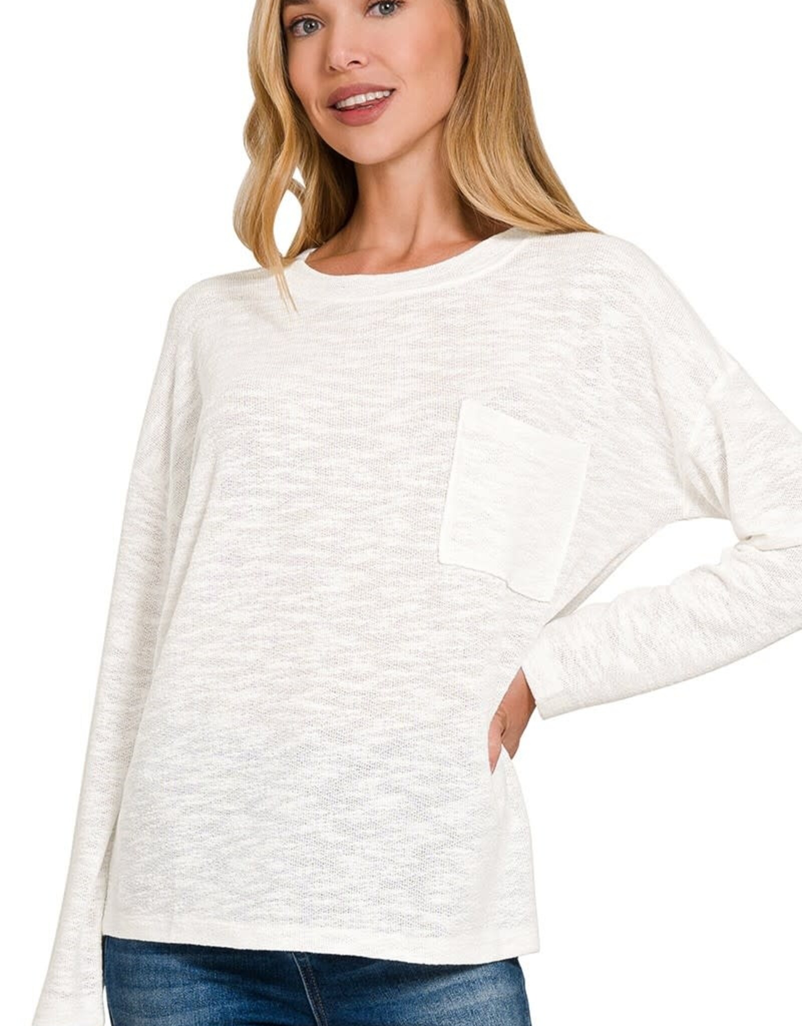 Miss Bliss Zen Slub Hacci Ls T Shirt-