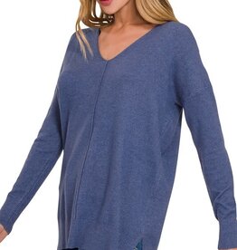 Miss Bliss Marilyn Relaxed Fit Front Seam Sweater