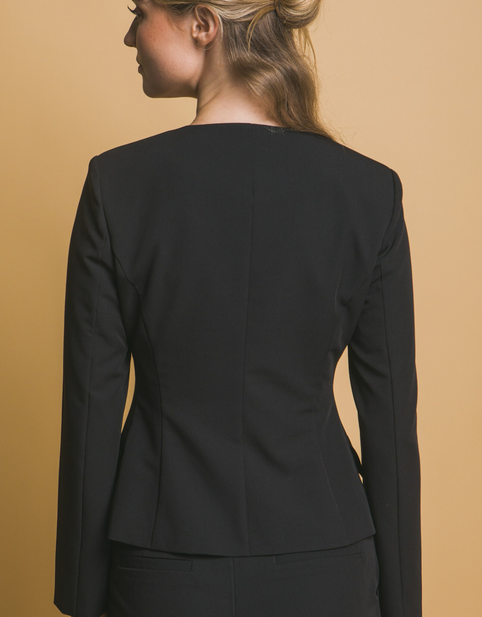 Miss Bliss LT Button-Up Ls Casual Blazer-Black
