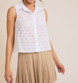 Miss Bliss White Embroidered Shirt