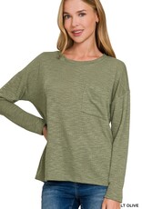 Miss Bliss Zen Slub Hacci Ls T Shirt-