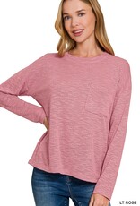 Miss Bliss Zen Slub Hacci Ls T Shirt-