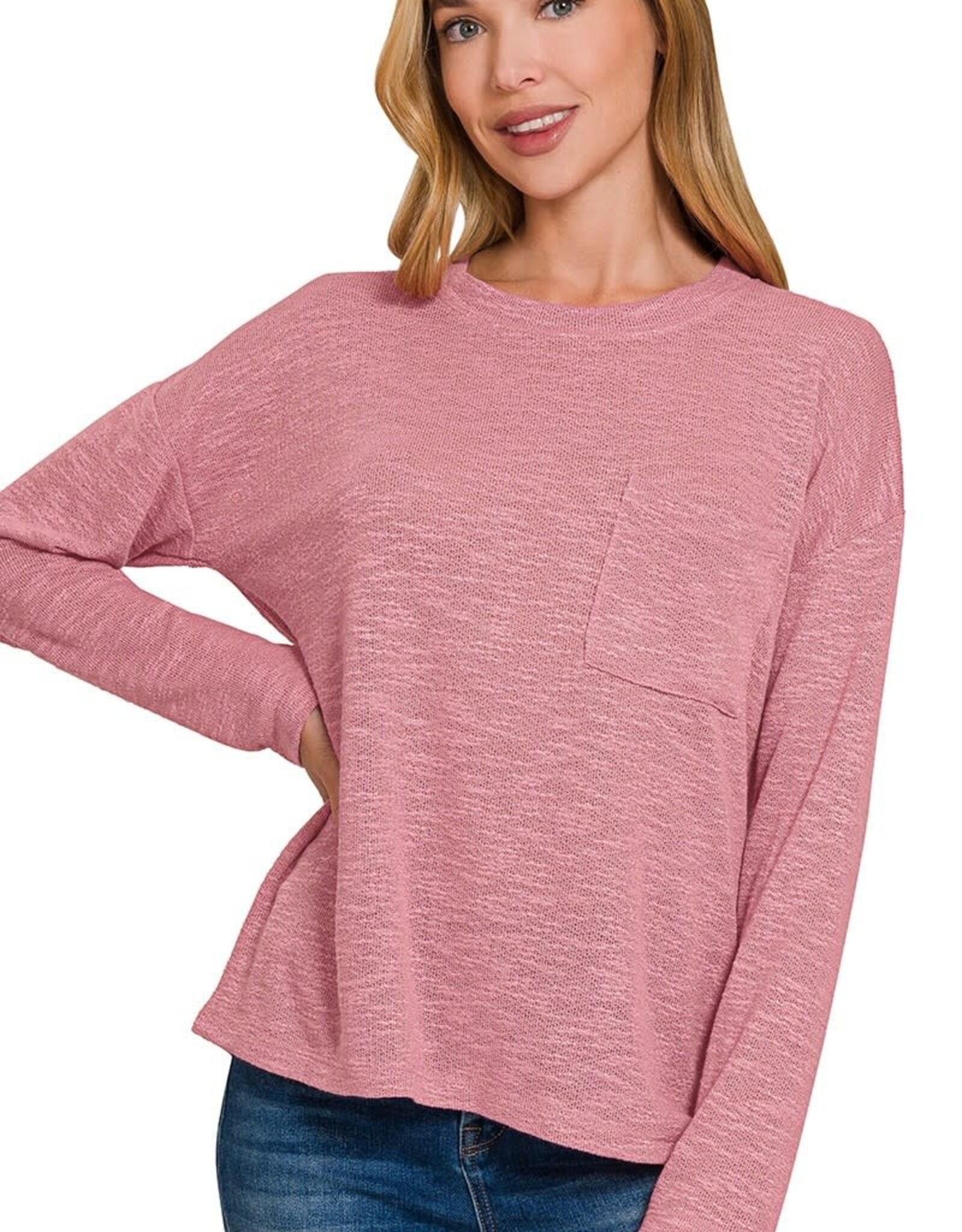 Miss Bliss Zen Slub Hacci Ls T Shirt-