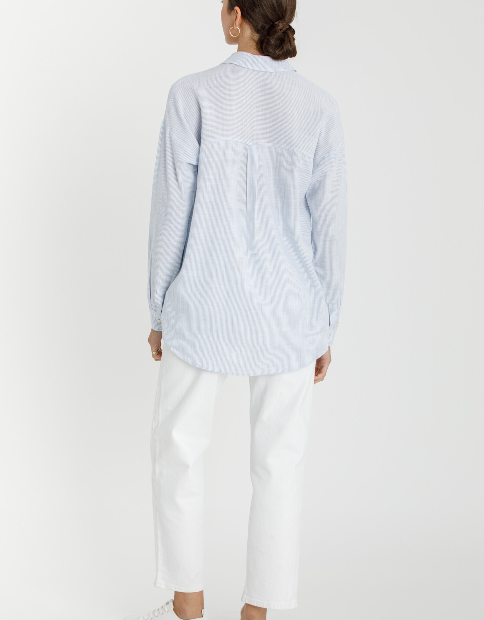 Miss Bliss BC Hairline Stripe Button Down Shirt-