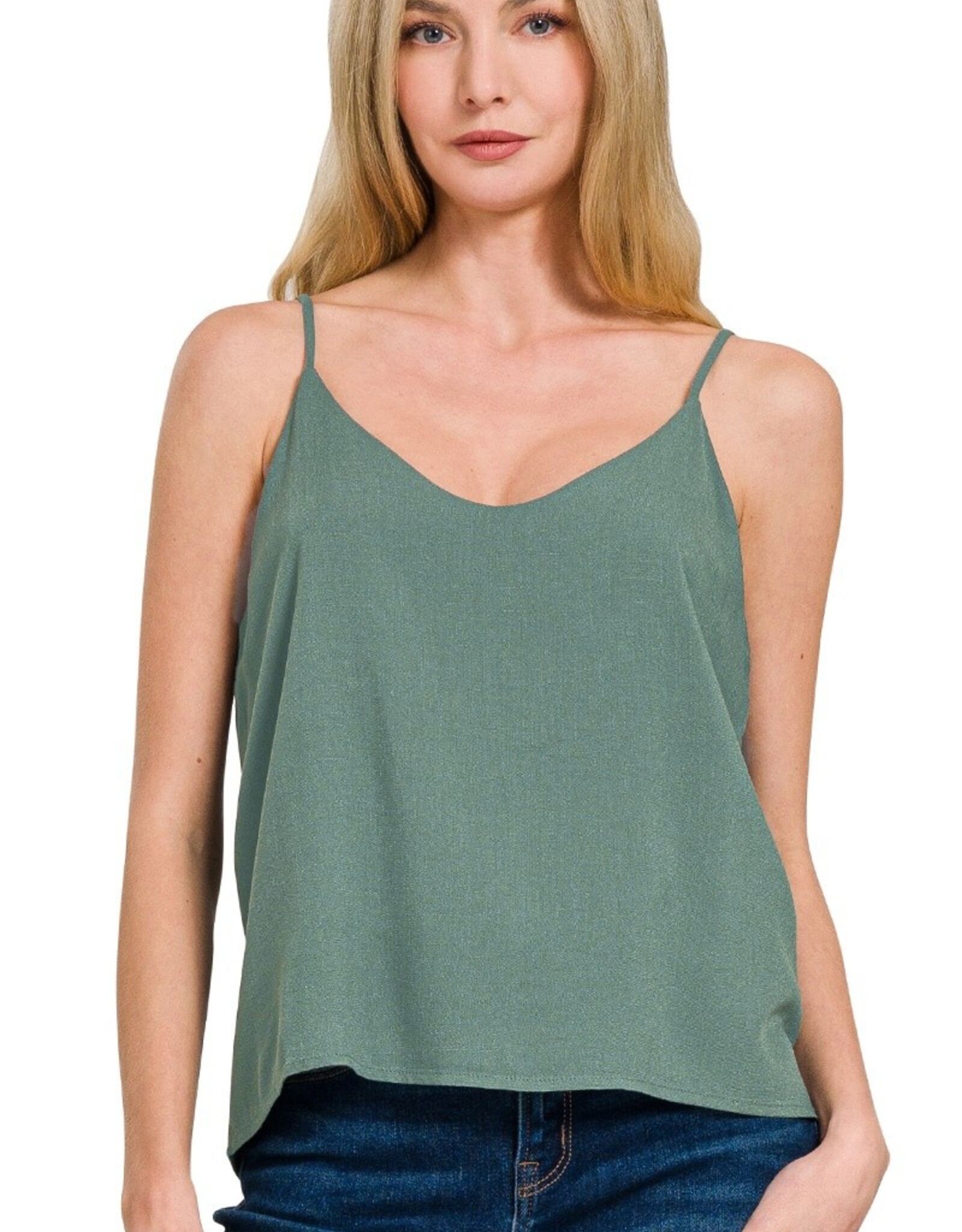 Miss Bliss Zen Dbl Layer Rayon Woven Cami