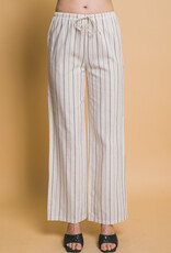 Miss Bliss LT Stripe Linen Pant-Natural
