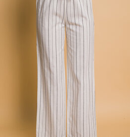 Miss Bliss Natural Stripe Linen Pant