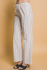 Miss Bliss LT Stripe Linen Pant-Natural
