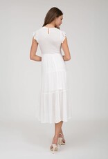 Miss Bliss M&E Smocked Tiered Midi Dress-