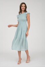 Miss Bliss M&E Smocked Tiered Midi Dress-