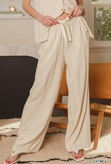 Miss Bliss Zen Linen Drawstring Pants-